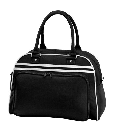 23 Litres Taille Unique Noir Blanc Sac De Bowling Bagbase Rétro