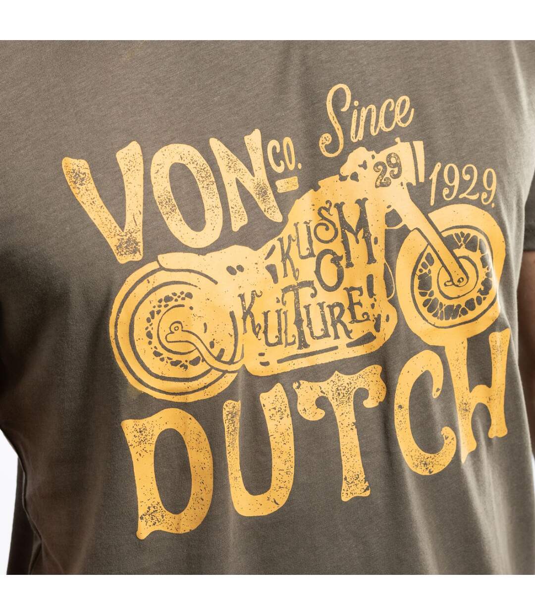 T-shirt col rond en coton homme Logo Vondutch-2