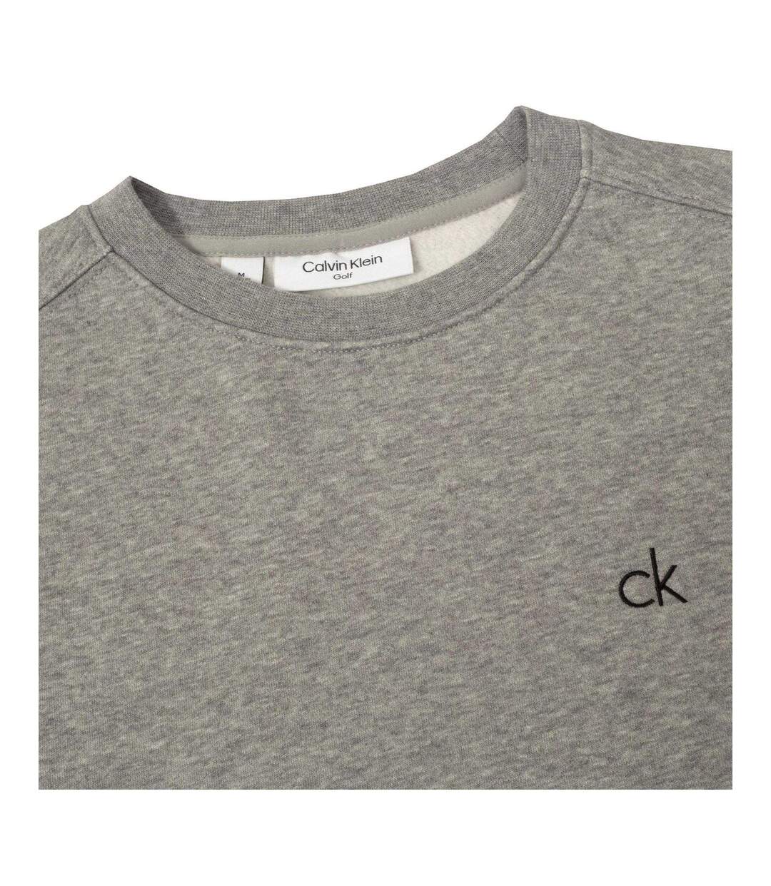 Pull Motif/style Logo Brodé Homme Gris Chiné Calvin Klein-3