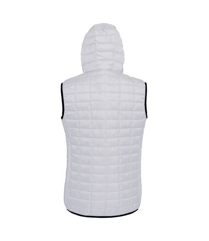 Honeycomb gilet sans manche zippée femme blanc 2786