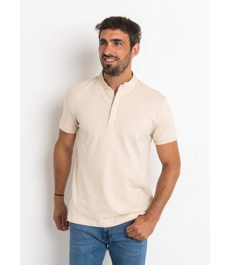 Polo manches courtes avec col mao