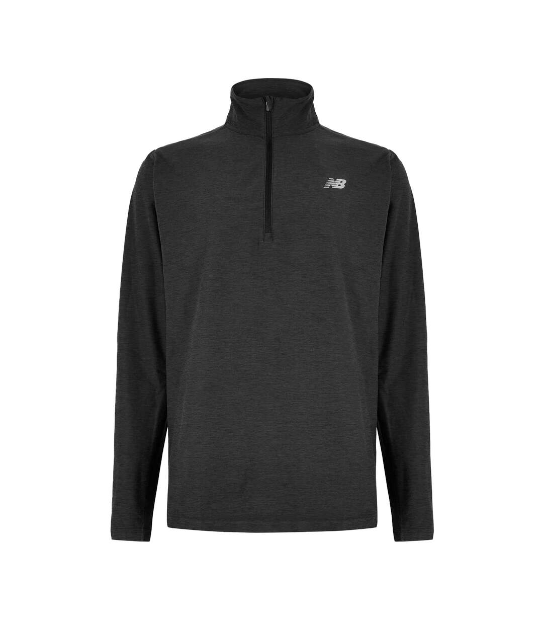 Mens Space Dye Quarter Zip Top Black New Balance-1