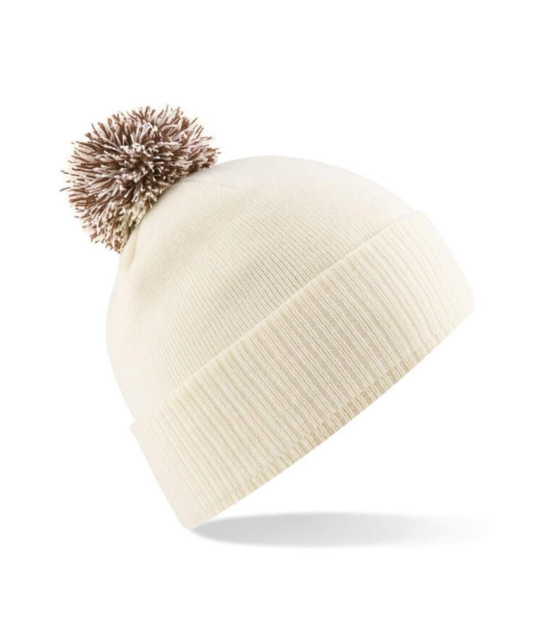 Adultes Bonnet Unisexe Snowstar Blanc Cassé Café Beechfield-2
