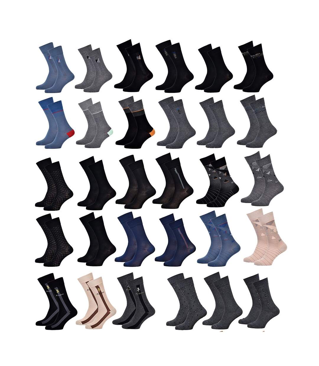 Chaussettes homme KINDY en Coton -Assortiment modèles photos selon arrivages- Pack de 10 paires Surprise