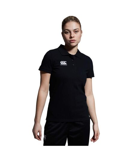 Womens/ladies Waimak Polo Shirt Black Canterbury