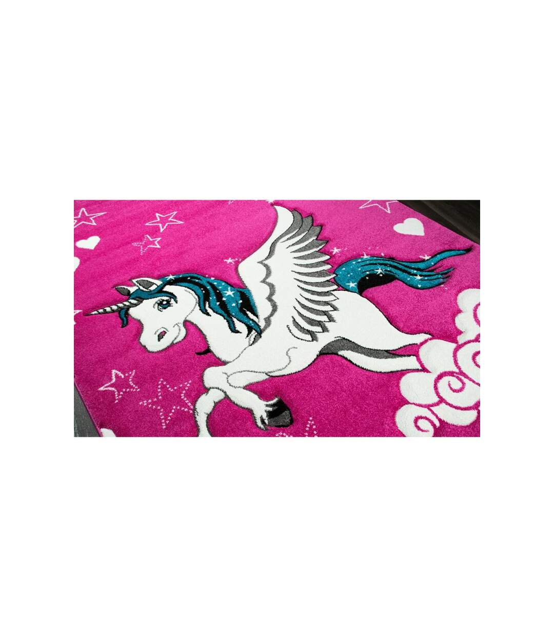 Tapis salon et chambre tissé motif enfant LICORNE