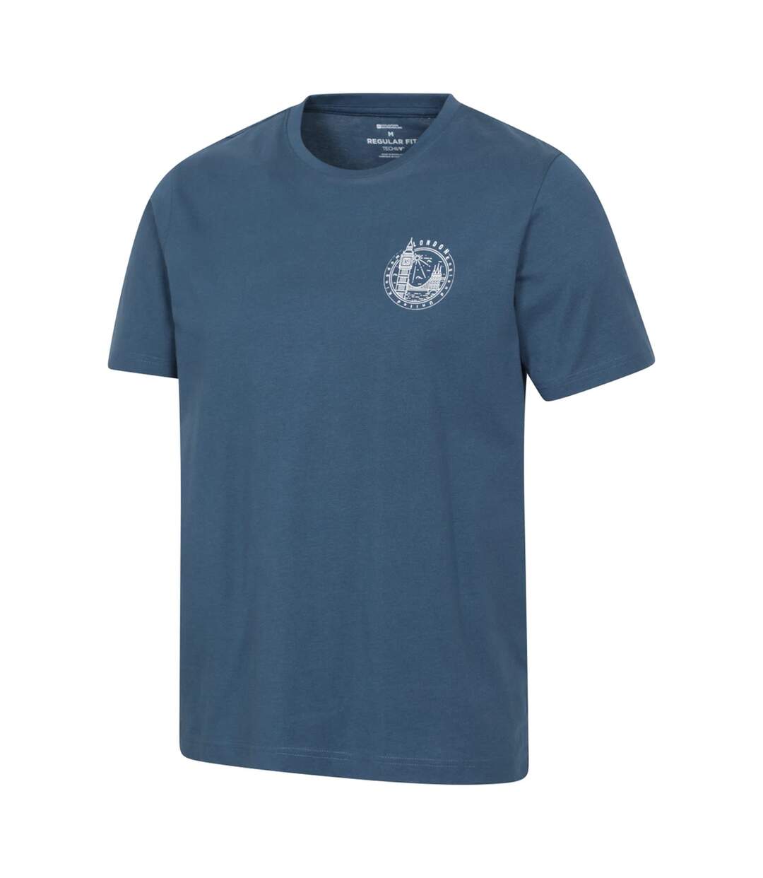 Mens London Short-sleeved T-shirt Dark Blue Mountain Warehouse-3