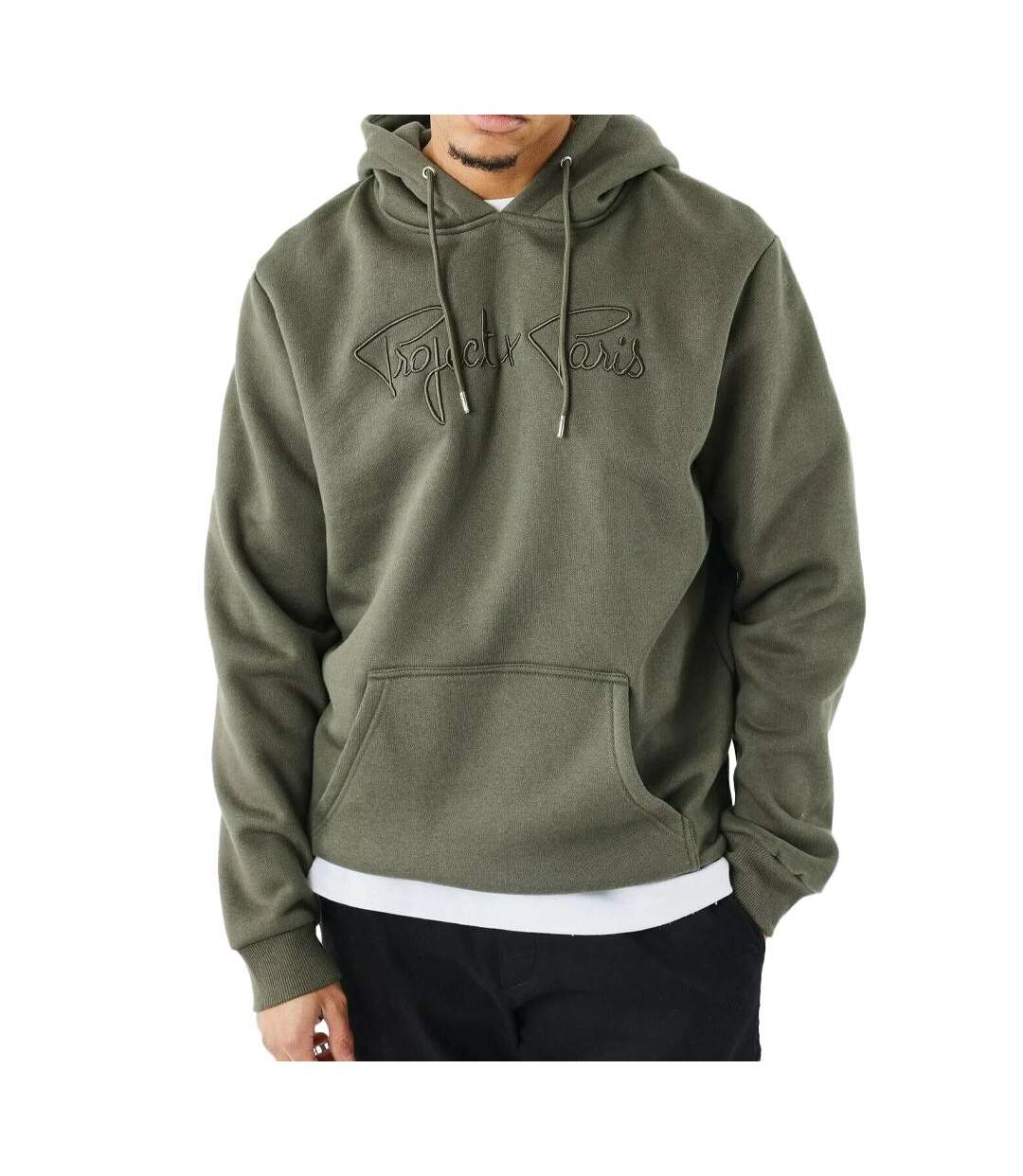 Sweat à capuche kaki homme project x paris signature-1