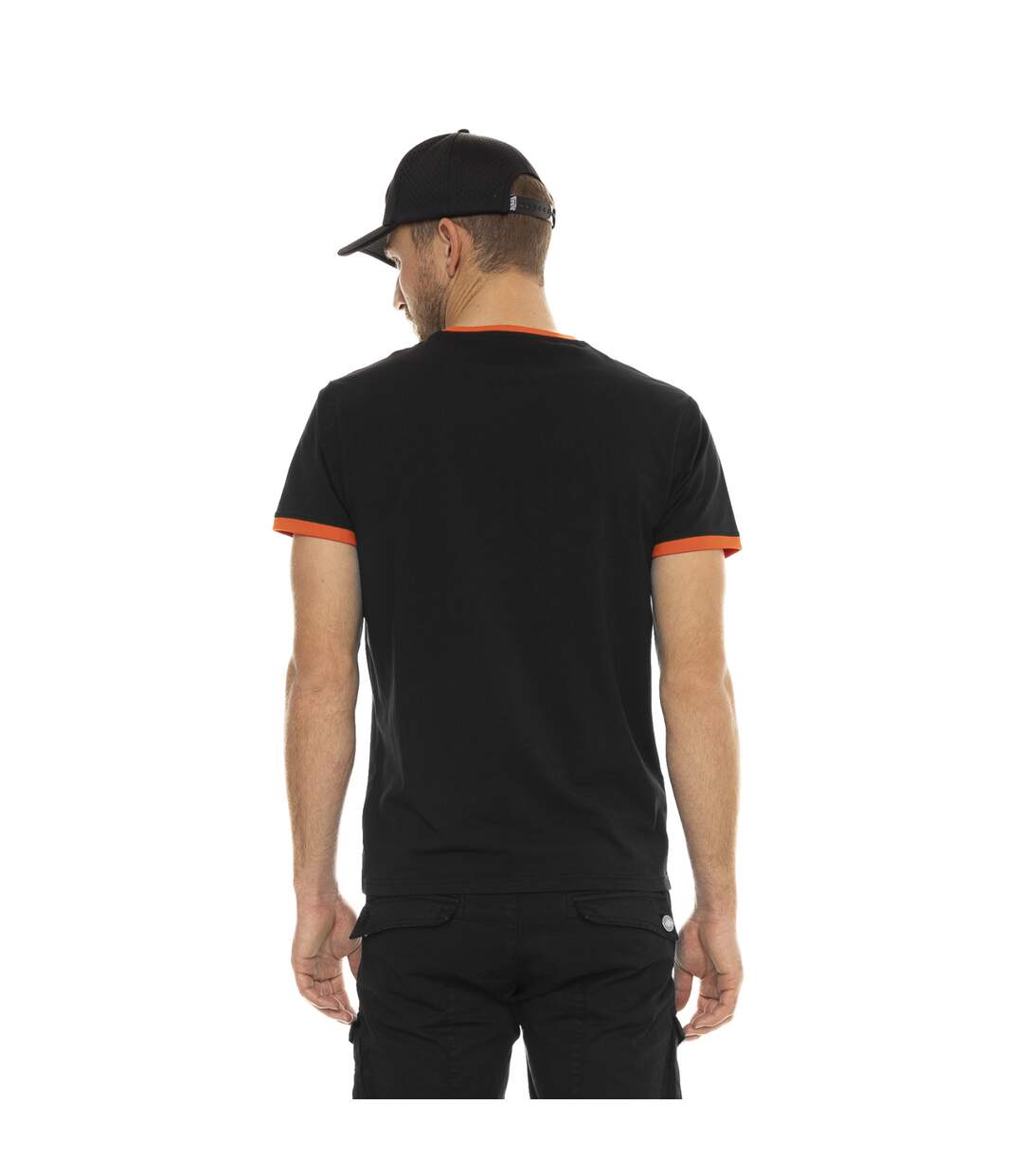 T-shirt homme col rond en coton organic stretch et bord côte Blast Vondutch-3