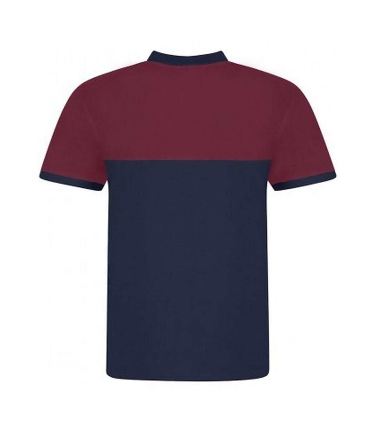 Awdis Mens Pique Colour Block Polo Shirt (Oxford Navy/Burgundy) - UTPC4132