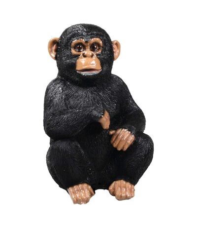 Chimpanzé assis en résine 18 x 15 x 24 cm