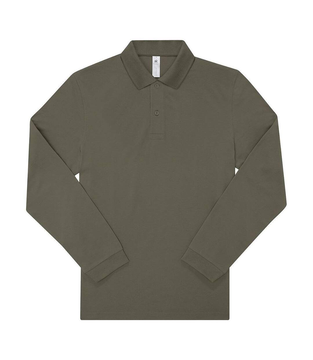 Polo manches longues- Homme - PU425 - vert militaire