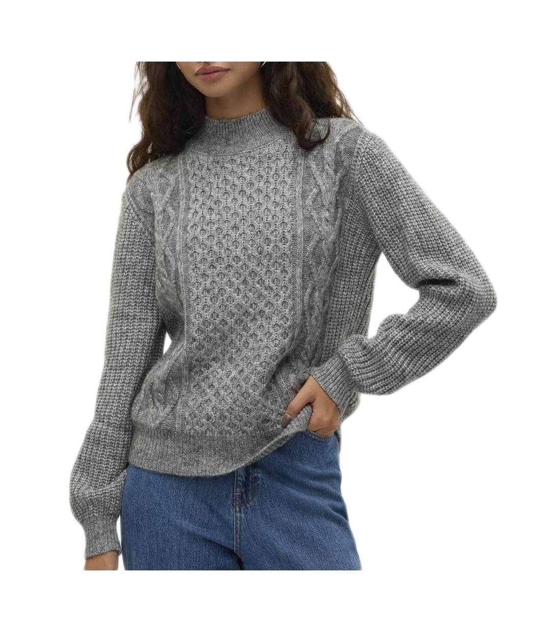 Pull gris femme vero moda universe-1