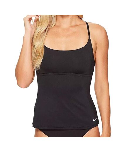 Haut de maillot de bain Noir Femme Nike Adjustable Crossback - L