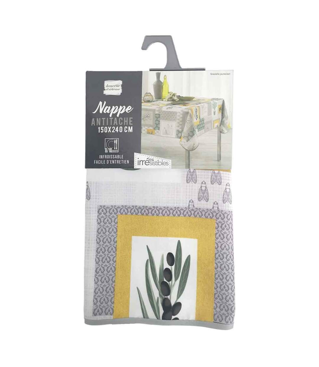 Nappe Antitache Graziella 150x240cm Jaune & Vert-2