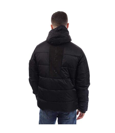 Mens Polyester Padded Jacket Blue Crosshatch