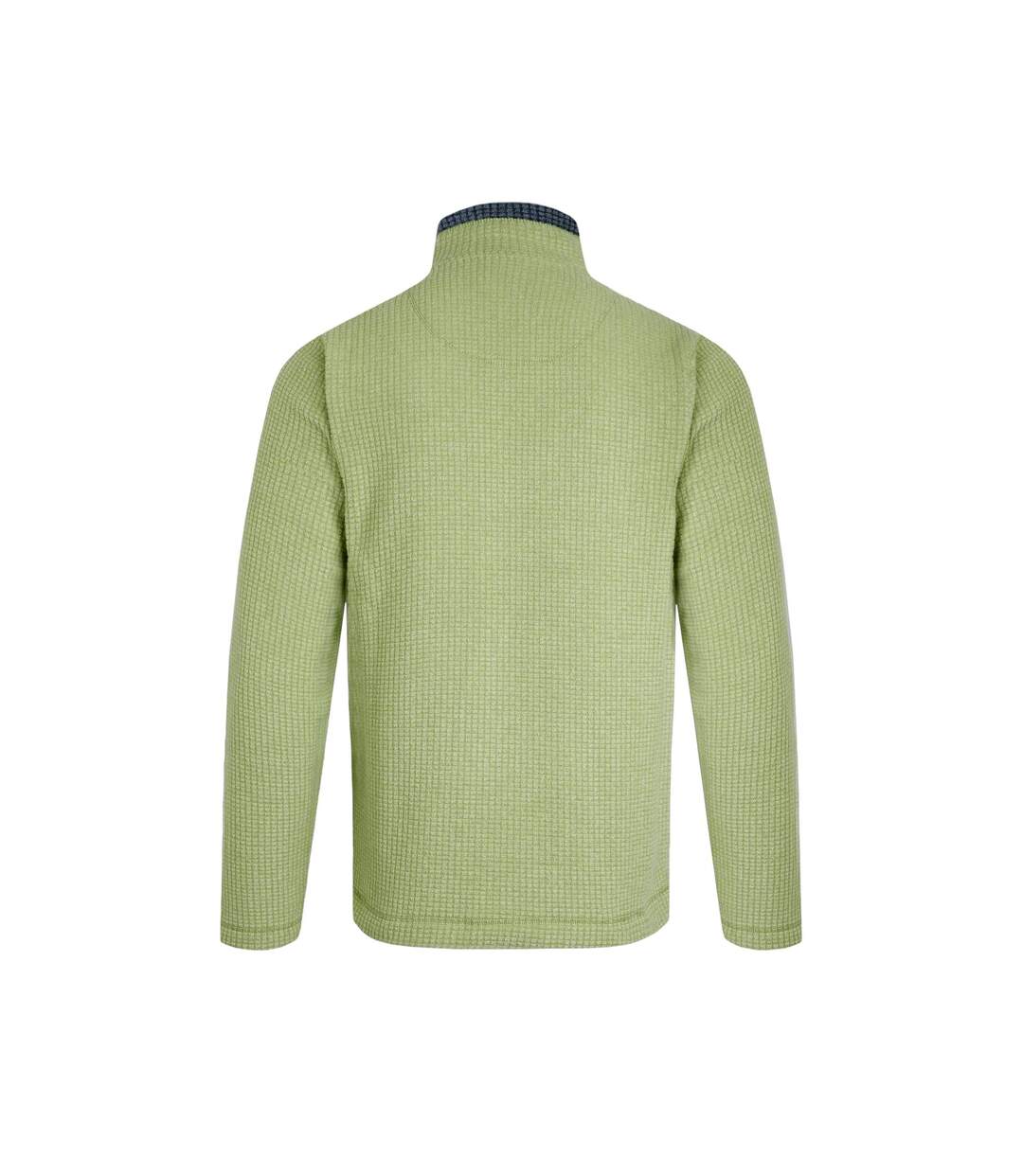 Mens newark grid eco friendly quarter zip fleece top tarragon Weird Fish-2
