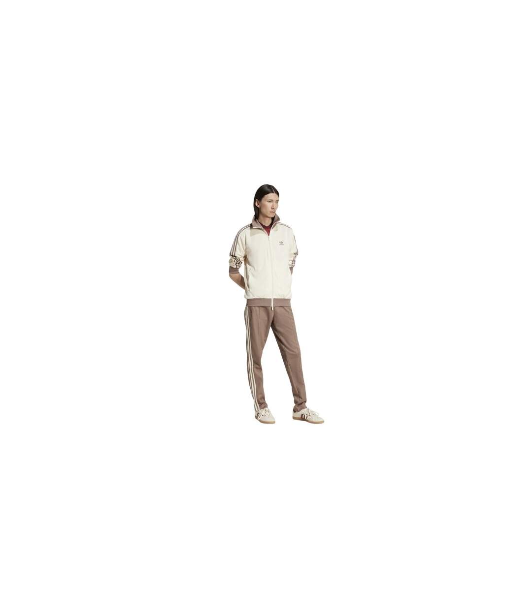 Haut De Survêtement Classics Homme Blanc Cassé Adidas-1