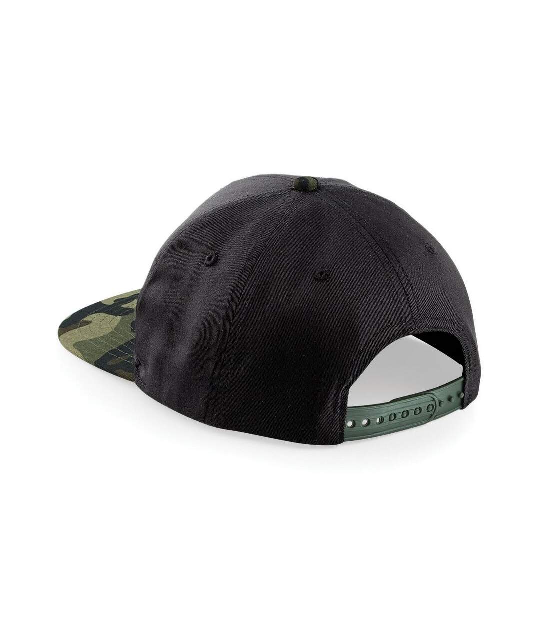 Beechfield Camouflage Retro Snapback Cap (Pack of 2) (Black/ Jungle Camo) - UTRW6723-2