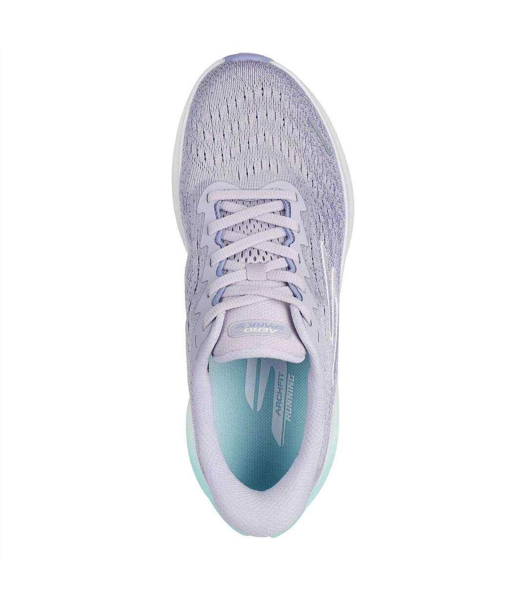 Womens/ladies Aero Spark Trainers Purple Aqua Skechers-4