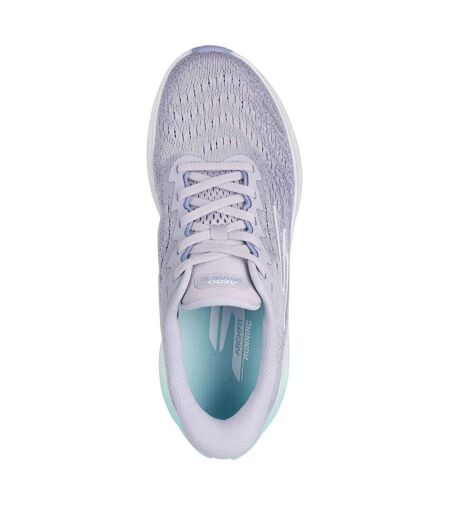 Womens/ladies Aero Spark Trainers Purple Aqua Skechers