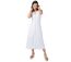 Robe longue sans manches SERAPHINE blanc Coton Du Monde-1