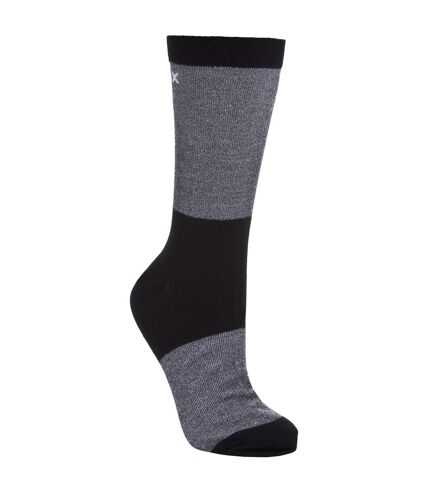Trespass Mens Tippo Two Tone Lightweight Coolmax Socks (1 Pair) (Black) - UTTP325