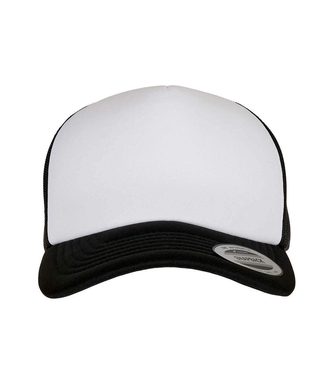 Unisex adult classic curved foam trucker cap black/white Flexfit-1