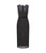 Robe Mi-longue Delyra Femme Noir Argenté Boss-2