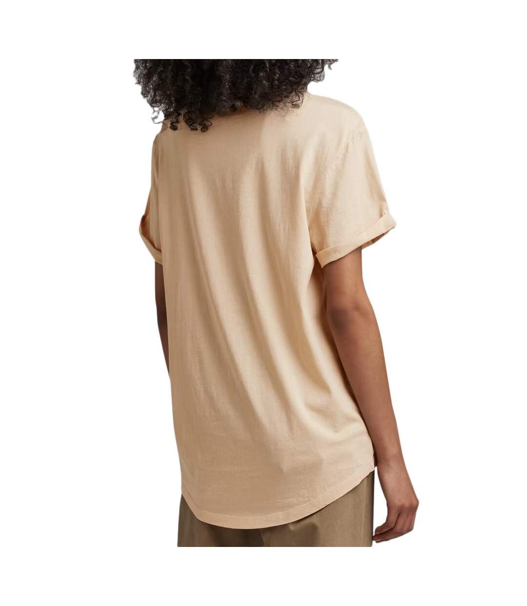 T-shirt beige/rose femme g-star raw d16902-2