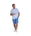 Chemise Manches Courtes Motif/style À Rayures Bournemouth Homme Bleu Ciel Raging Bull-1