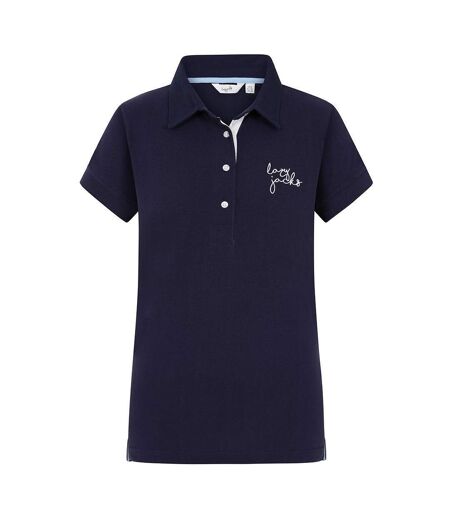 Polo Motif/style Logo Brodé Femme Lilas Foncé Lazy Jacks