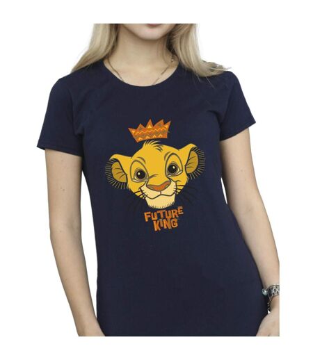 Disney - T-shirt THE LION KING FUTURE KING - Femme (Bleu marine) - UTBI16369