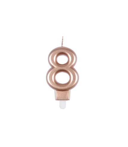 Bougie d'Anniversaire Chiffre 8 7cm Rose Gold