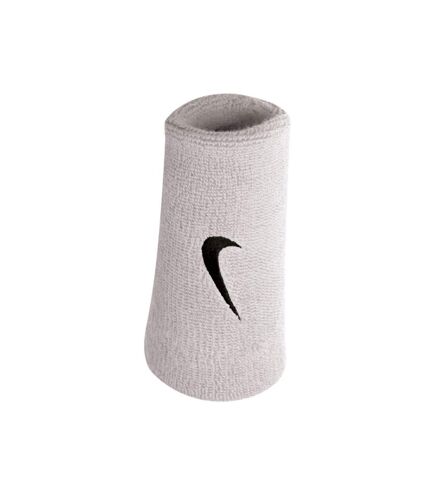 Nike Jumbo Swoosh Wristband (Pack of 2) (White/Black)
