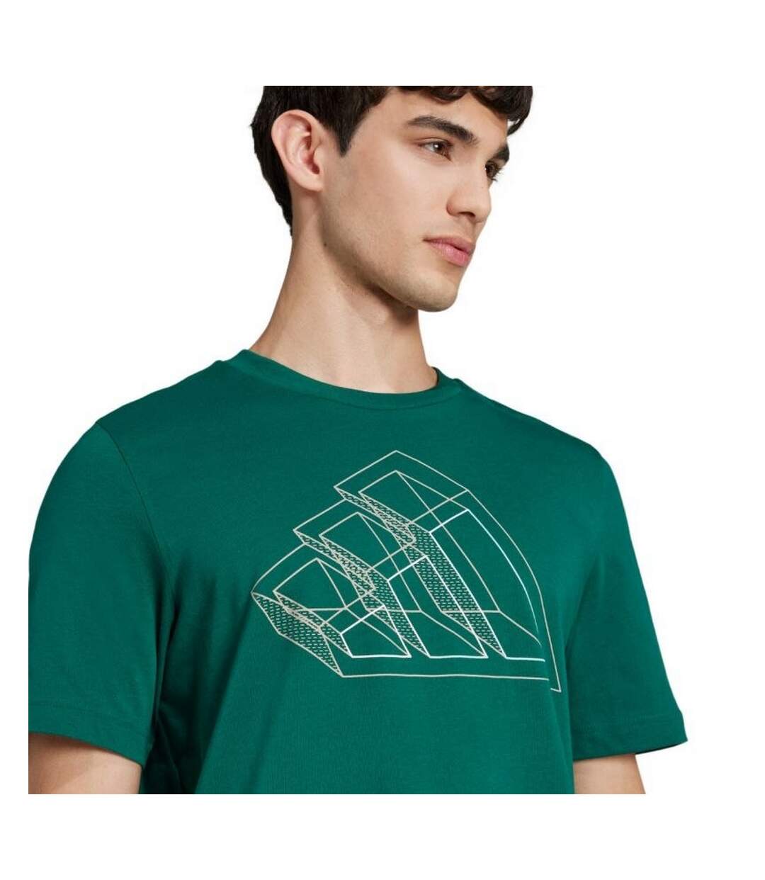 T-shirt Style Contour Graphique Homme Vert Adidas-4