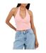 Womens/ladies Halter Neck Sleeveless Crop Top Pink Purple Brave Soul-2