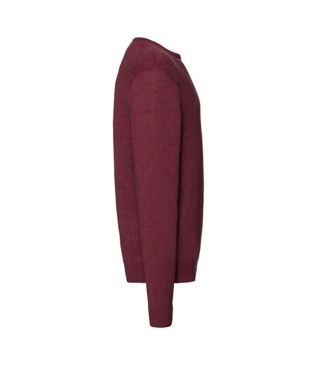 Russell - Pull tricoté à col rond - Homme (Bordeaux chiné) - UTRW6079