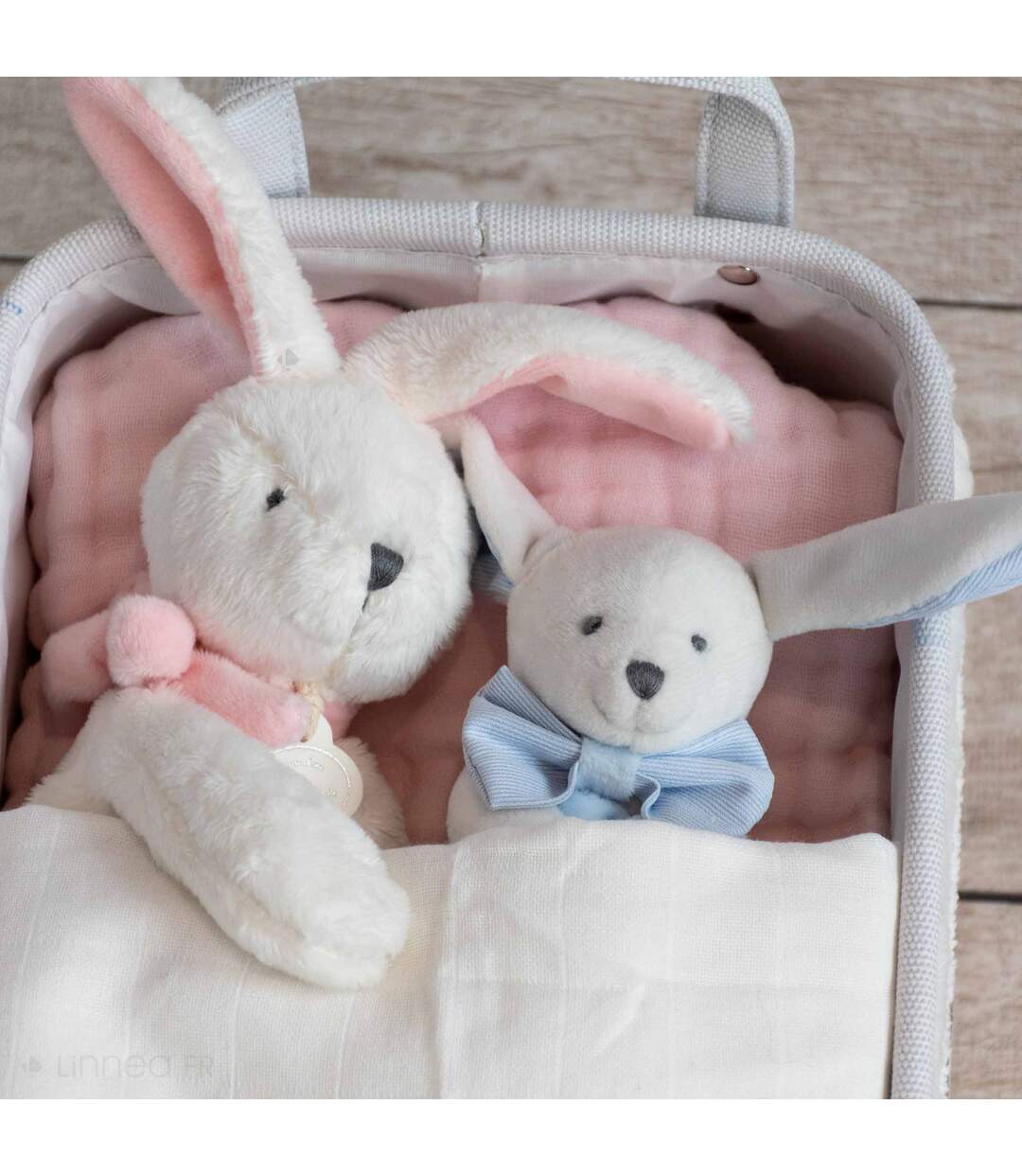 Doudou polyester collection J'AIME MON DOUDOU Lapin-5