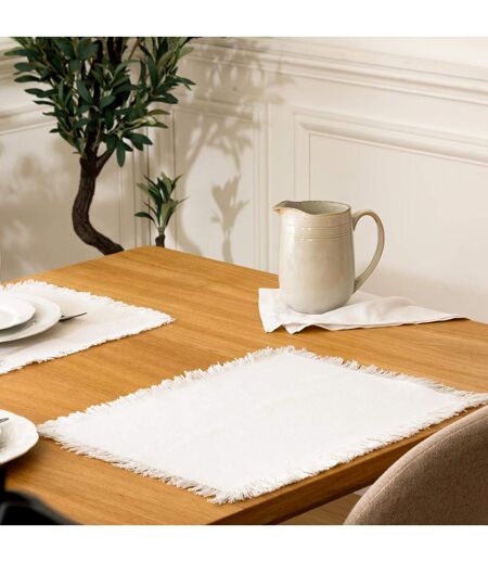 Set de Table Déco Maha 30x45cm Blanc
