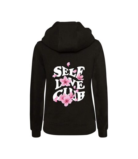 Sweat À Capuche Self Love Club Femme Noir Miss Tee