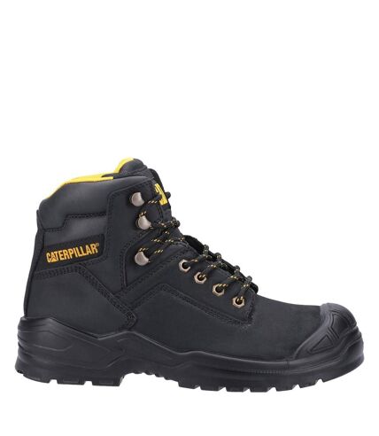 Caterpillar Mens Striver Mid S3 Leather Safety Boots (Black) - UTFS7585
