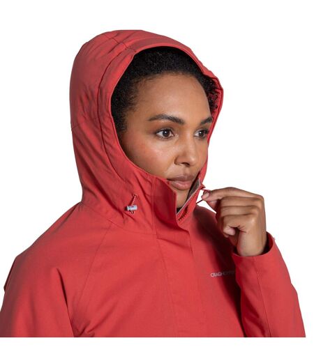 Veste Imperméable Thermique À Capuche Caldbeck Femme Rouge Craghoppers