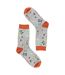 Miss Sparrow - Chaussettes Fantaisie Femme Bambou Motif Musique Rétro Douces-3