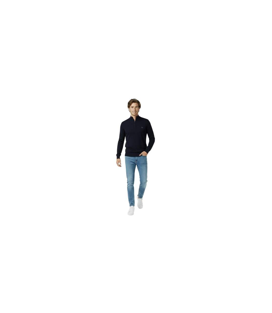 Mens Funnel Neck Jumper Navy Jack Wills-1