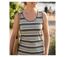 MAYFLOWER LILOU2 — Débardeur taupe / vert femme coton : l'équilibre parfait du confort casual chic-1