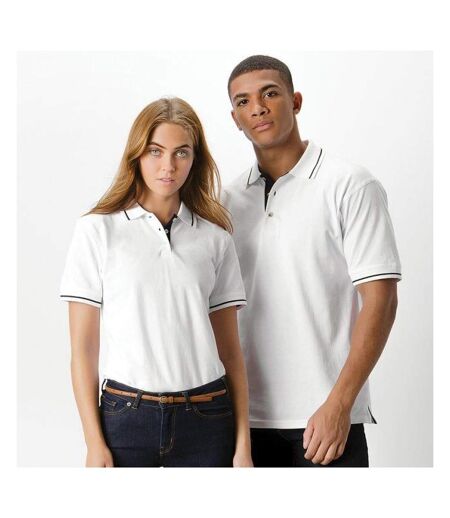Polo À Manches Courtes  St. Mellion Pour Femme Blanc Bleu Marine Kustom Kit