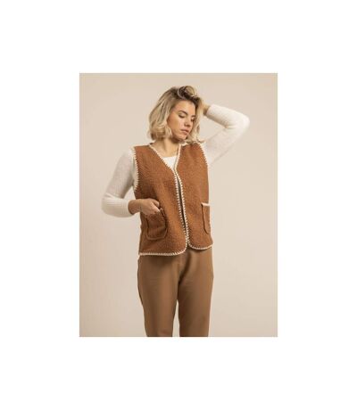 Gilet sans manches effet bouclé KARAH - Dona X Lisa