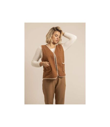 Gilet sans manches effet bouclé KARAH - Dona X Lisa