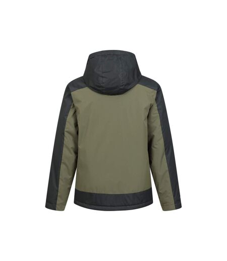 Mens Dusk Iii Ski Jacket Dark Khaki Black Mountain Warehouse
